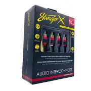 Stinger XI2417 Premium 4-Channel RCA Interconnect 17 Feet X2 Series Car Audio