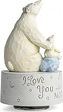 AIDLNS Polar Bear Music Box Figurine, Sculpted Hand-Painted Musical Figure Gifts, for Daughter Granddaughter Grandson Birthday Anniversary, Play You are My Sunshine