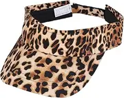 [Beavorty] 1Pc Adjustable Leopard Pattern Sun Shade Cap for Summer Unique Visor Design Durable Present for Friends Comfortable UV Protection Hat