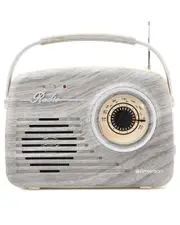 Emerson Portable Retro Radio with Built-in Rechargeable Battery