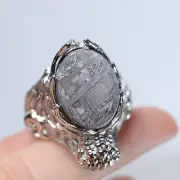 Muonionalusta meteorite RING ,dragon，size adjustable Ring R805
