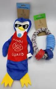 Fetch & Tug - Ellen Degeneres Dog Toy -Life Guard Penguin and Rope - NEW