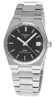 TISSOT PRX Powermatic 80 35MM Black Dial SS Unisex Watch T137.207.11.051.00