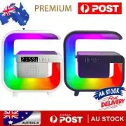 Alarm Clock Durable RGB Night Light Bluetooth-Compatible Speaker for Home Office