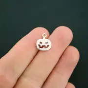 BULK 50 Pumpkin Charms Antique Silver Tone - SC6202