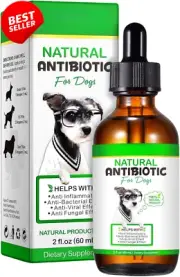 Natural Antibiotics for Dogs 60ml, Allergy & Itch Relief, Immune Support, Bacon
