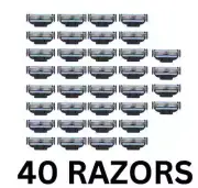 40 Pcs Razor Blades for Gilette MACH 3 Shaving Trimmer Cartridges Refill Quality
