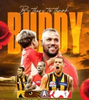 SYDNEY SWANS HAWTHORN HAWKS LEGEND PLAYER TEAM POSTER,FREE POST,AFL FOOTBALL