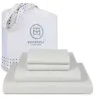 Luxury 800 Thread Count California King 100% Cotton Sheets - Light Grey Satee...