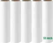 10 inch Mega Lint Roller Refills Compatible with Evercare Layers Smart Design Large Floor Lint Rollers Extreme Stick 10'' Wide Sticky Roller Refills 60 Sheets per Roll 5 Pack Total 300 Sheets