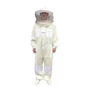 1pcs Beekeeping Equipment White 3-layer Mesh Bee Keeping Suit Oversize 6XL