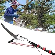 Telescopic Pole Saw, Telescopic Tree Pruner Pole Extendable Telescopic Landscaping Pole Saw for Pruning and Trimming Branches and Leaves 18FT/24FT-18FT