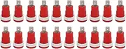 20Pcs Banana Socket Female Connector, Female Banana Plug Adapter, Binding Post Connectors for Industrial Equipment, Electronic Equipment, Etc (Red)