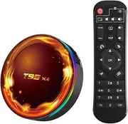CHROX Android 11.0 TV Box, Set Top Box 4GB RAM 64GB ROM S905X4 Quad-Core Support 2.4G/5.8G Dual WiFi Bluetooth 4.0 Ethernet LNA 3D 4K Smart TV Streaming Media Player,4gb+64gb