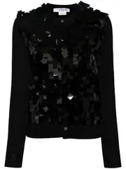 [COMME des GARCONS COMME des GARCONS] Wool Jersey Spangle Hand Cardigan