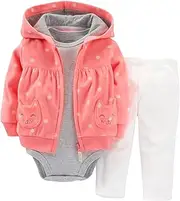 [Carter's] Baby Girls' 3 Piece Hooded Set