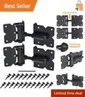 Heavy-Duty Self-Closing Gate Hinges 2-Pack - Adjustable for Wooden/Vinyl Fences