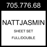 IKEA NATTJASMIN Sheet Set Dark Gray Full/Double 705.776.68