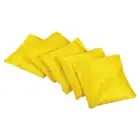 5pcs Cornhole Bean Bags Canvas Sandbag Outdoor Party Hand Tossing Game, Yellow