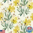 HeloHo Peel and Stick Wallpaper Yellow Floral Wallpaper Self Adhesive Removab