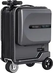 [sdneNest] 20 Inch Rideable Electric Luggage,Smart Motorized Rideable Carry-on Suitcase/Luggage for Adults/Teenager,26L Capacity,Smart LED Sensor, Black (Black)