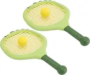 Kids Tennis Racket, Interactive Badminton Tennis Racket Set with 2 Shuttlecocks 2 Tennis Balls, for Kindergartens, Families, and Schools, Helps Enhance Children's Sports Skills