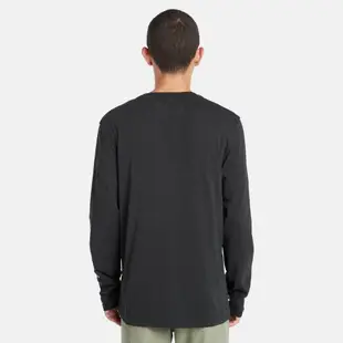 Timberland 男款黑色迷彩口袋長袖 T恤|A4355001