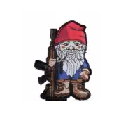 VELCRO® BRAND Fastener Morale Patch Gnome Rifle Full Color 2.5"