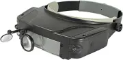 Illuminated Multi-Power Head Magnifier W/Mirror 1.5x-7.5x Magnification NEW NIB