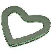 20" Heart Ring Floral Foam Brick Wet Flower Mud Block for Wedding Garden, Green