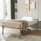 Kings Brand Furniture Twin Size Metal Pop up Trundle Day Bed Frame, Grey