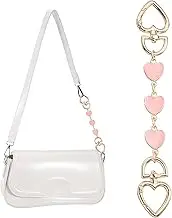 uxcell Bag Extender Chain, 1 Pcs Purse Strap Extenders Heart Shape Chain Purse Making Supplies for Replacement Handbag Shoulder Bag Wallet Decoration, Pink
