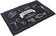 SHOWERORO 1pc Absorbent Mat Kitchen Rug Bedside Door Mats Floor Shower Kitchen Mat Rugs Tiles Anti Grippers Slip Washable Non Grips Foam Plush Bath Carpet Decor Foot Pads Black Polyester