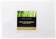 Royal Comfort Sheet Set 3000TC Bamboo Cooling Ultra Soft 1 x Flat Sheet, 1 x Fitted Sheet, 2 x Pillowcases, (4 Pcs, Queen, White)