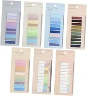SHOWERORO Portable Reading Strips Index Stickers 7 Sheets for Book Note Page Markers