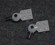 (2) 2x4 Dark Gray Adjustable Joint w/ Horizontal Technic Stud End ~ NEW Lego ~