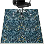 [Anidaroel] Floral Office Chair Mat for Hardwood Floor, 48"x60" Under Desk Chair Rug for Rolling Chair, Anti-Slip Computer Chair Mat, Low Pile Carpets Protector Mat for Home Office Gaming Room