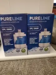 2 Pack Pureline Refrigerator Water Filters #PL-2600 UKF7001 Filter 7 Maytag
