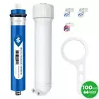 100 GPD RO Membrane Reverse Osmosis System Water Filter Housing+Fittings+Wrench