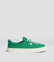 Women's Canvas Low Top Green Sneakers