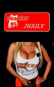 Hooters Uniform Jiggly Name Tag Pin Back Dress Up Role Play Halloween Costume