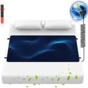 Grounding Mat sheet for Bed Anti-Slip PU Leather Improves Sleep relieves Stress with Static grounding Cord and Test Pen 68X180CM