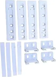 4Set Integrated Fridge Door Plastic Mounting Bracket Fixing Slide Kit for Freezer Refrigerator Door Shelf Rail for Refrigerator