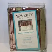 Waverly Double Scalloped Valance #0059161 - Yacht Club Stripe Crimson Chatham