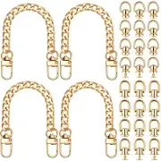 4 Pcs 7.9 Inch Purse Chain Strap Handbag Chains Accessories Flat Purse Strap