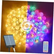 56FT 100LED Solar String Lights, Outdoor Solar Christmas Lights with Remote,