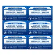Dr. Bronner's - Pure-Castile Bar Soap (Peppermint, 5 ounce, 6-Pack)