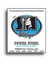 SIT Power Steel 6-String Light Stainless Electric Bass String Set (30-125)