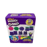Kinetic Sand 10-Container Multipack and Bonus Tool Ages 3+ New In Box