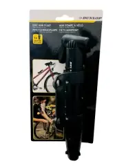 Dunlop Mini Bike Bicycle Air Pump Includes Bracket -Schrader / Presta Compatible